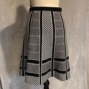 4/$44 Fit and flare black and white checkered skirt